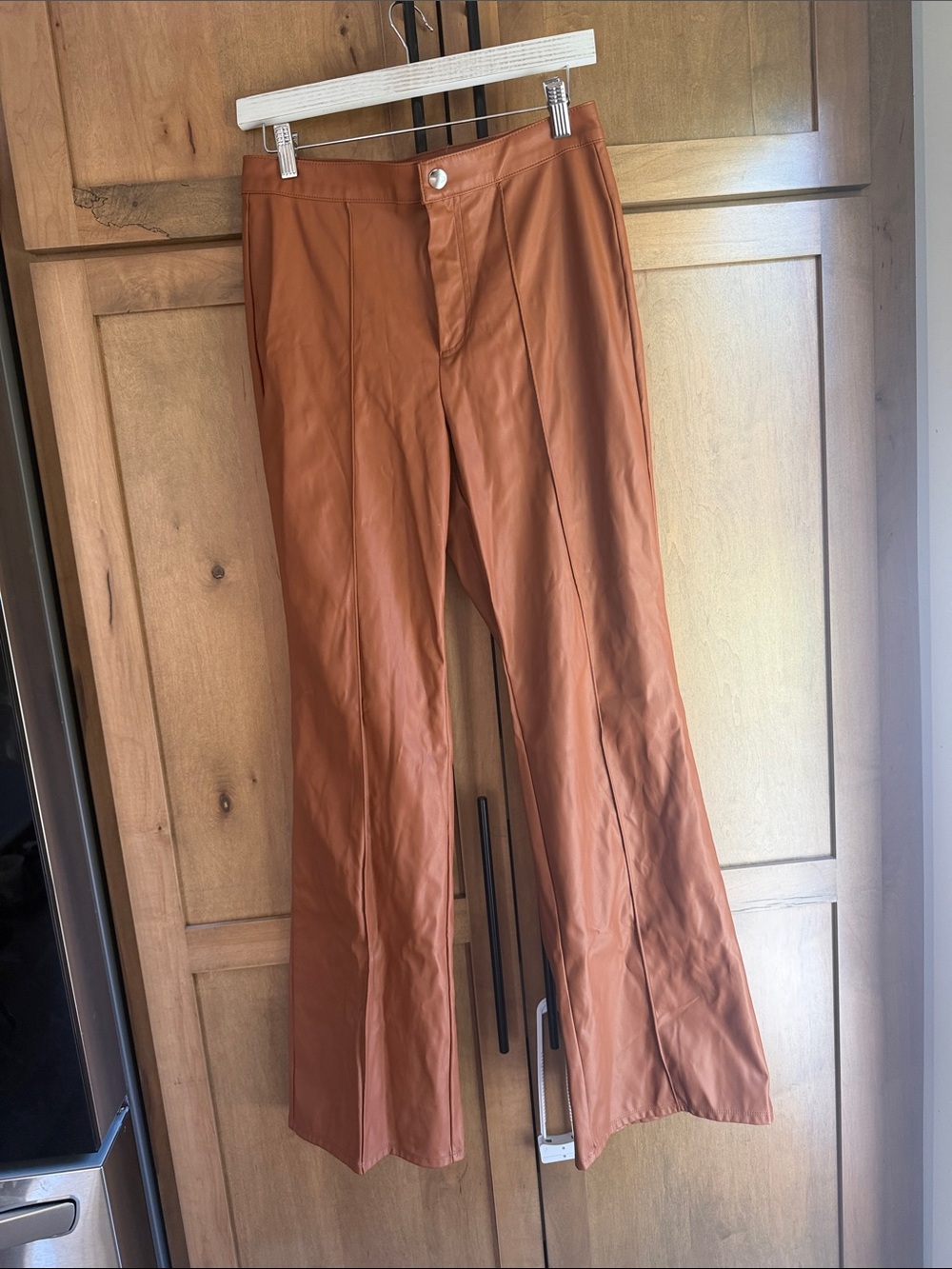 wild fable Rust Faux-Leather Wide Leg Pants